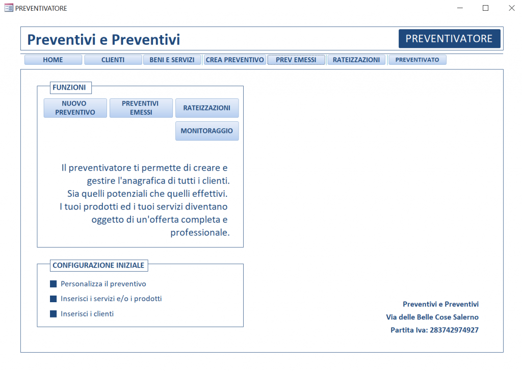 Preventivatore In Microsoft Access